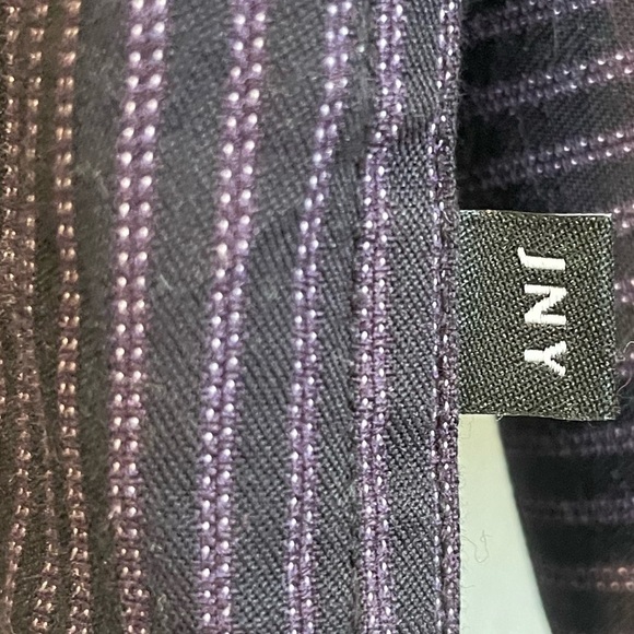Jones New York Purple  & Black Striped Button Up Dress Shirt - Picture 4 of 8